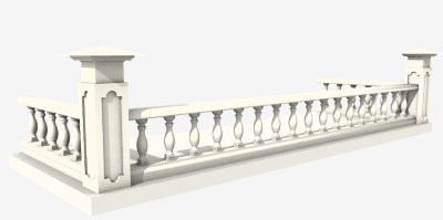 Balkon, modelliert mit 3D Konstruktionen